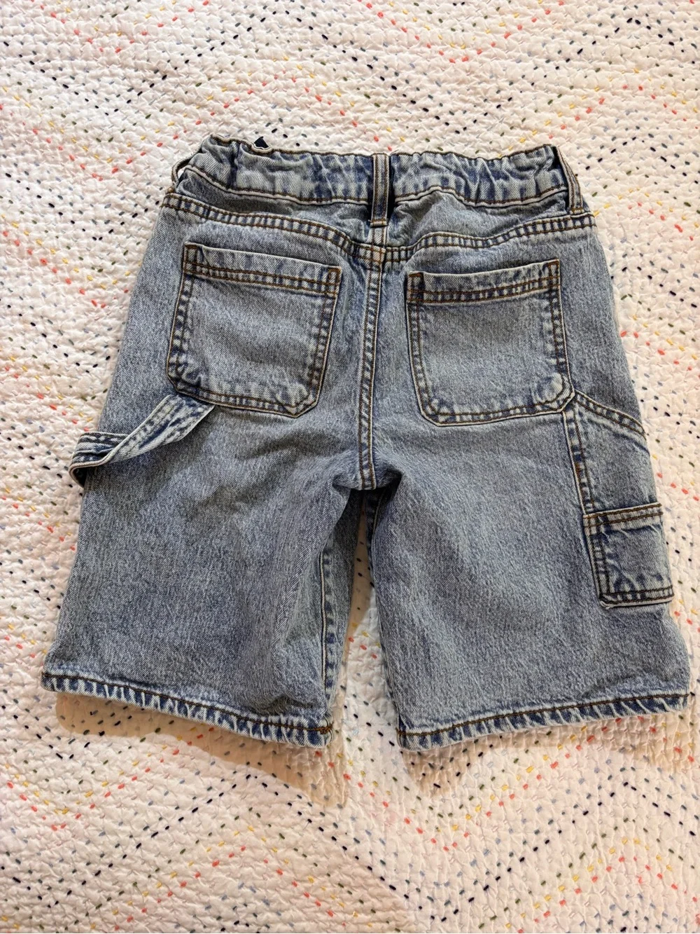 art class Light Wash Denim Cargo Shorts for Kids